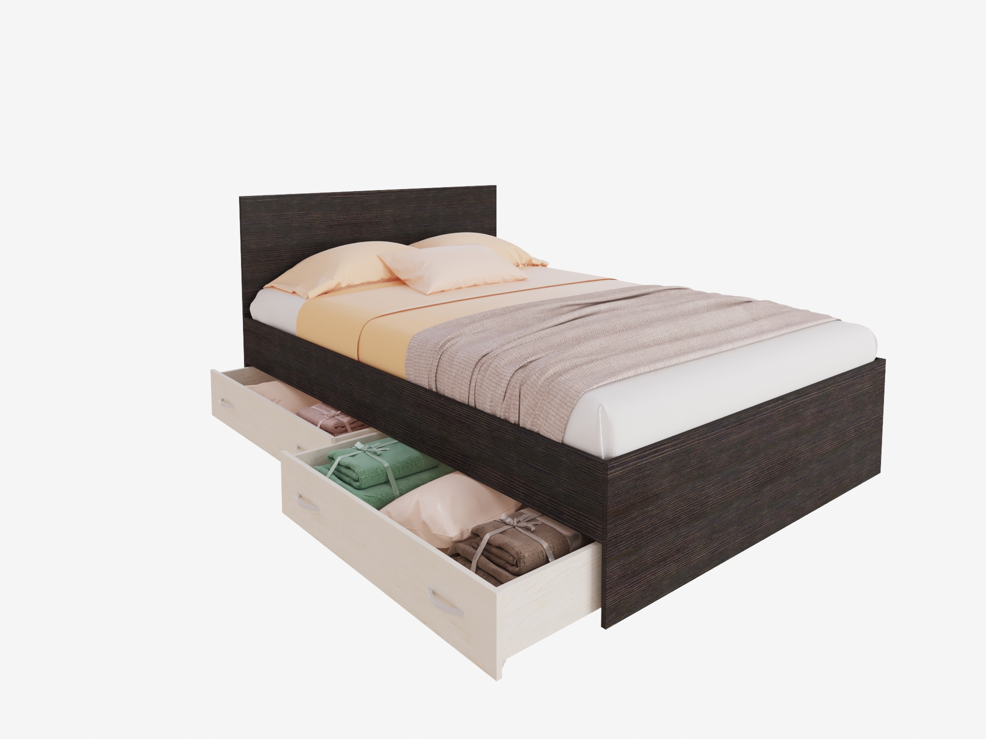 Кровать Аврора 90x200 с выдвижными ящиками